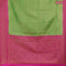 Banarasi semi silk saree green and magenta pink with allover zari weaves and zari woven border