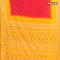 Bandhani saree red and yellow with bandhani prints and banarasi style mina border