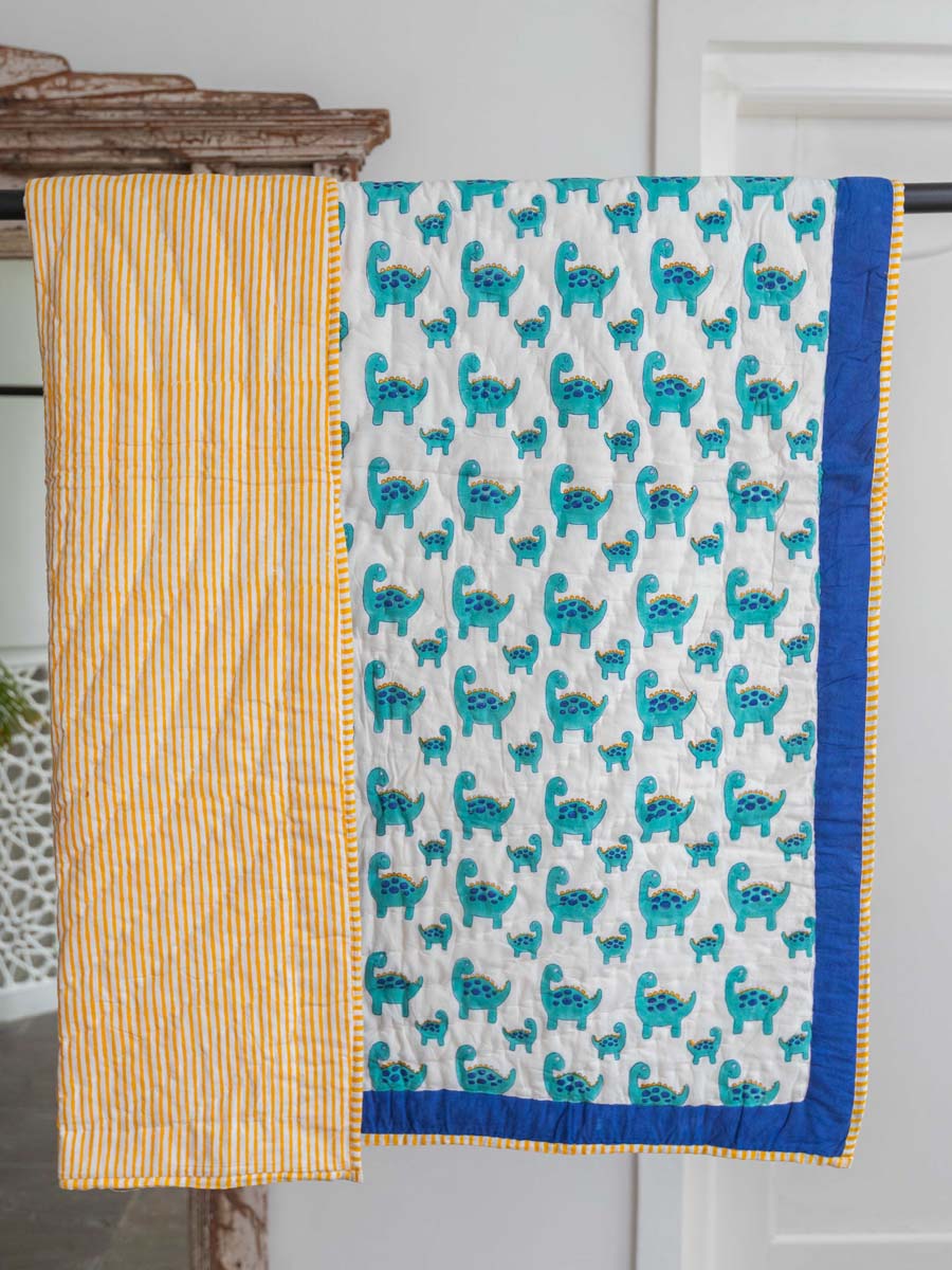 Barney The Dino Organic Cotton Quilt for Infants