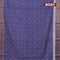 Bhagalpuri saree blue with allover geometric prints and zari woven border