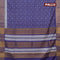 Bhagalpuri saree blue with allover geometric prints and zari woven border