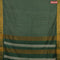 Bhagalpuri saree dark green with allover bandhani prints and zari woven border