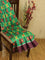 Bhagalpuri saree green and purple with allover ikat prints and simple zari border - TFR5900