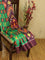 Bhagalpuri saree green and purple with allover ikat prints and simple zari border - TFR5900