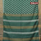 Bhagalpuri saree green shade with allover butta prints and zari woven border