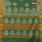 Bhagalpuri saree green with butta prints and zari woven border