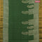 Bhagalpuri saree green with paisley butta prints and zari woven border