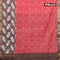 Bhagalpuri saree red and brown with allover bandhani prints and long pichwai printed zari woven border