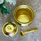 Brass Ghee Pot with lid and spoon, ghee serving container