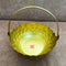 Gift Basket Gold Coated Flower Basket with Handle (Dia 5 Inches)