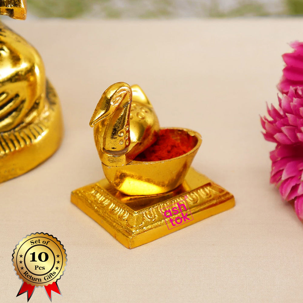 Sindoor Box Brass Single Duck Kumkum sindoor dabbi, Gift item