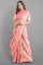 LIGHT PINK and RED BIRDS FIGURE WEAVING SILK Saree with BANARASI