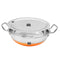 Stainless Steel Kadai with Lid, Deep Frying Pan with Copper Bottom