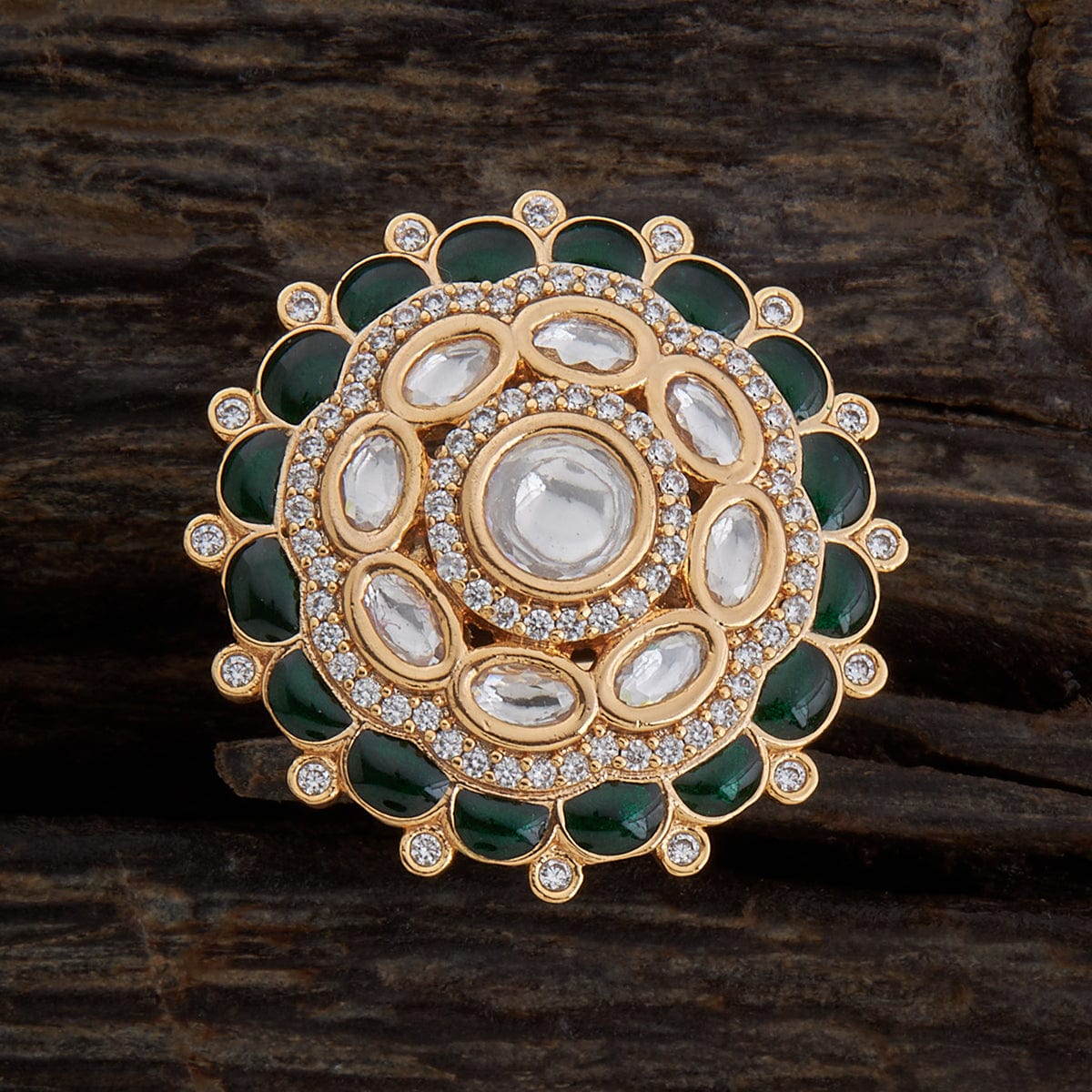 Kundan Finger Ring 164148