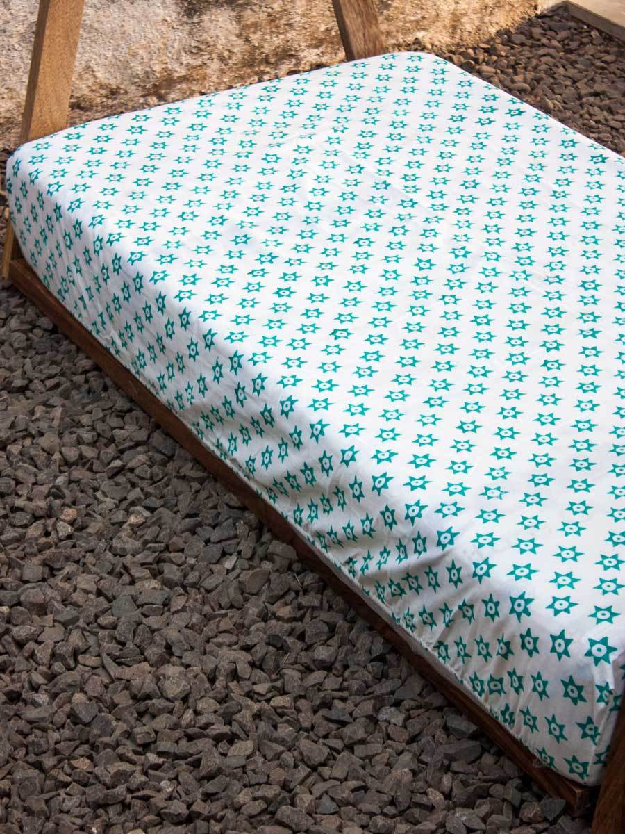 Appu Star Cotton Cot/Crib Fitted Sheet