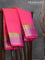 Pure kanjivaram silk saree dual shade of pinkish orange and pink with allover self emboss and zari woven border