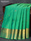 Pure kanjivaram silk saree dual shade of teal green and pink with zari woven buttas and zari woven border