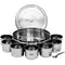 Stainless Steel Masala Box/Dabba With Lid, Spoon, And 7 Cup Bowls.