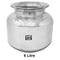 Stainless Steel Pot. Water Pot for Drinking and Storing Water in Kitchen. Glossy Finish, Colour Steel Grey, Pack of 1.