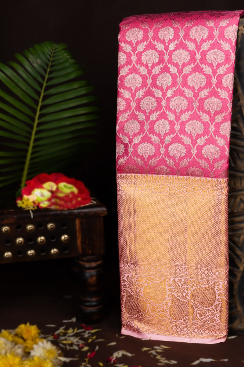 Kancheepuram Silk Onion Pink Saree