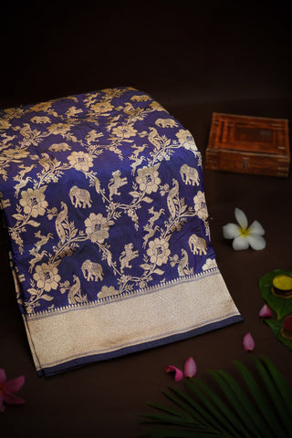 Banarasi Silk Royal Blue Saree