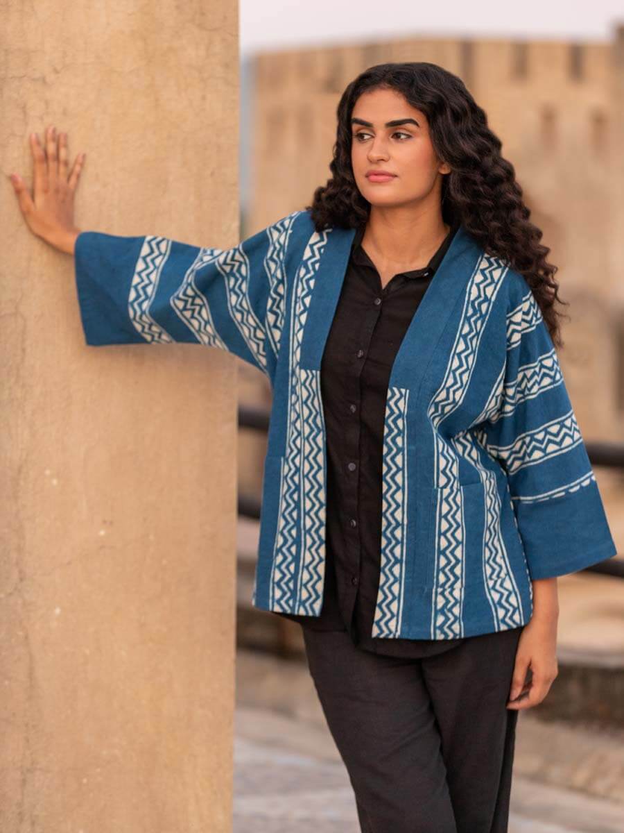 The Rebel Dabu Cotton Kimono Jacket