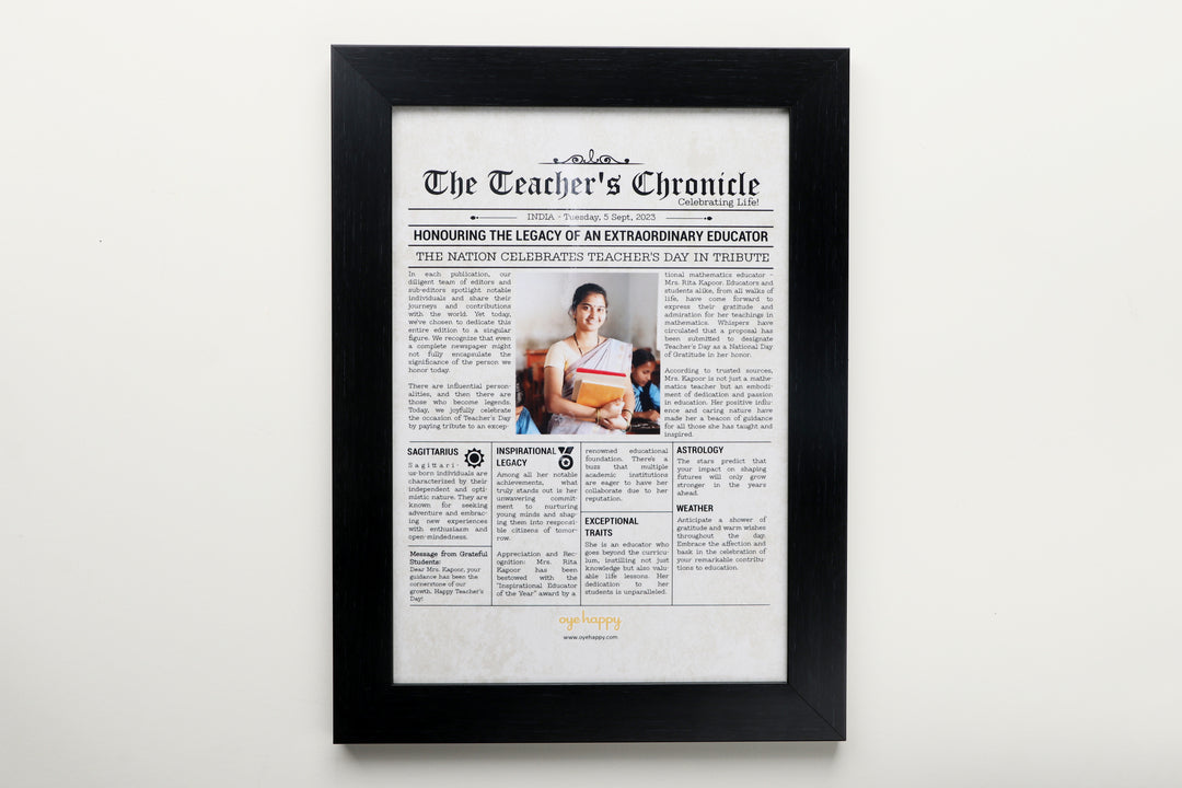 Teacher's Day Chronicle Frame