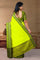 LIME GREEN and DARK GREEN JAAL SILK Saree with FANCY