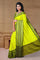 LIME GREEN and DARK GREEN JAAL SILK Saree with FANCY