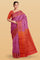 PURPLE and GOLD BUTTIS SILK Saree with BANARASI FANCY