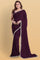 PURPLE and SILVER SOLID CHIFFON Saree with FANCY