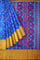 ROYAL BLUE and MULTI IKKAT PRINT SILK Saree with IKAT