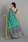 SEA GREEN and MULTI PATOLA SILK Saree with IKAT