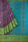 LIGHT PURPLE and TEAL IKKAT PRINT SILK Saree with IKAT