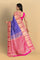 ROYAL BLUE and PINK BROCADE SILK Saree with KANCHIPURAM