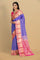 ROYAL BLUE and PINK BROCADE SILK Saree with KANCHIPURAM