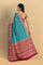 TEAL and PURPLE JAAL KATHAN SILK Saree with BANARASI FANCY