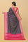 NAVY BLUE and MAGENTA JAAL KATHAN SILK Saree with BANARASI FANCY