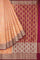 PEACH and MAROON FLORAL JAAL VISCOSE Saree with BANARASI FANCY