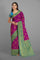 PURPLE and DARK BLUE BUTTIS GEORGETTE Saree with BANARASI FANCY