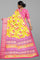 LIME GREEN and PINK FLORALS SILK Saree with FANCY