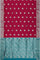 MAGENTA and TEAL POLKA DOTS SICO Saree with CHIRALA