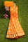 LIGHT ORANGE and GOLD BUTTIS SILK BLEND Saree with SEMI PATTU
