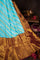 Kancheepuram Silk Cross Jaal Sky Blue Saree