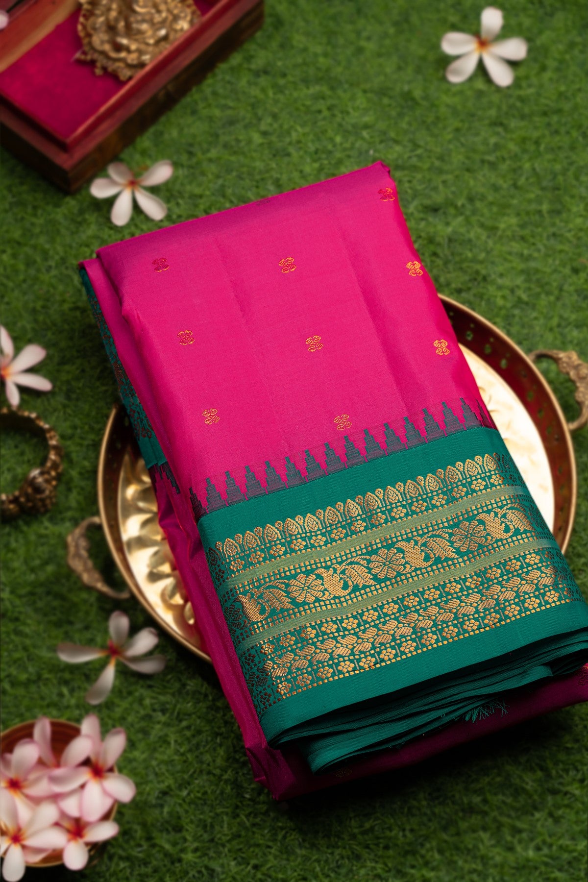 Coimbatore Silk Buttis Pink Saree