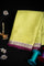 Mysore Crepe Plain Lime Green Saree