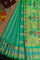 Gadwal Silk Gold and Green Saree