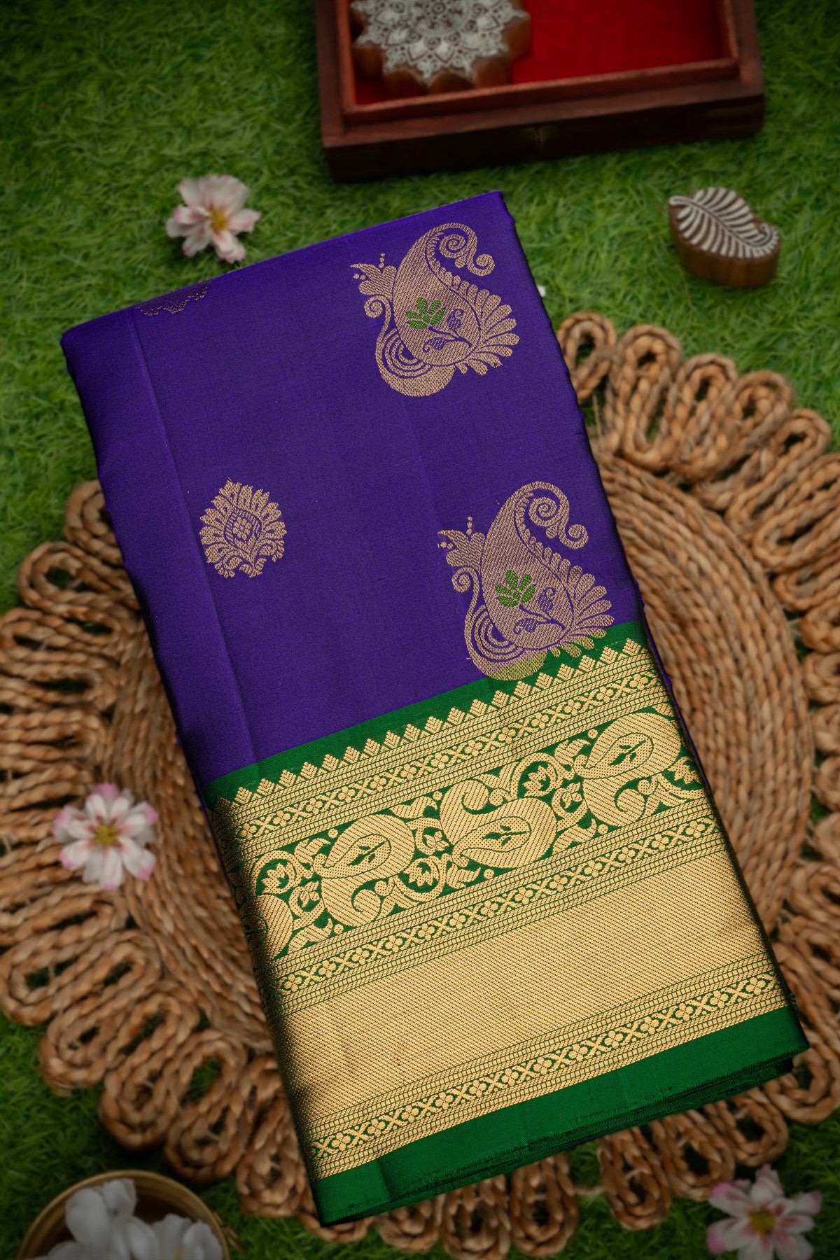 Coimbatore Silk Royal Blue Saree