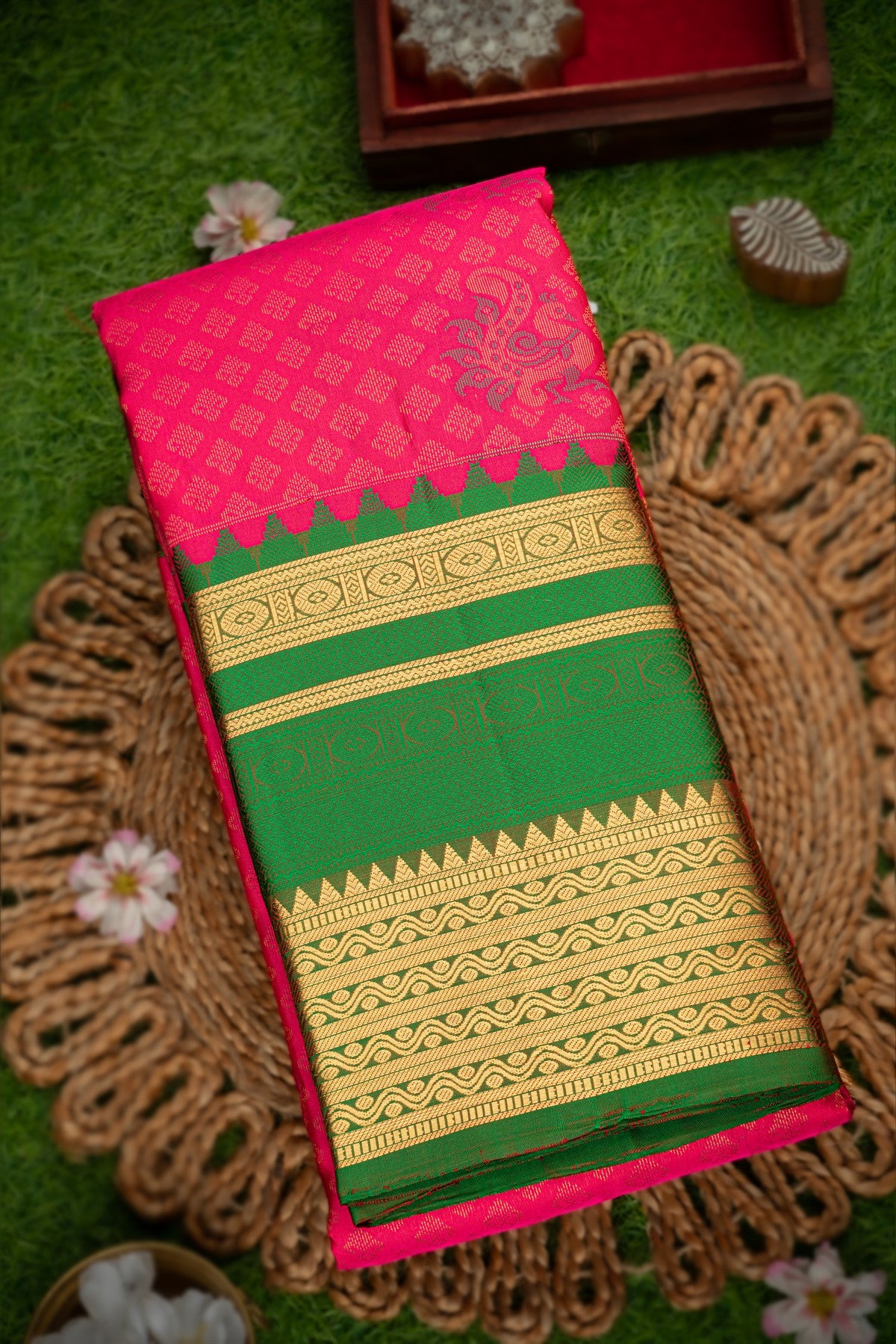 Coimbatore Silk Blush Pink Saree