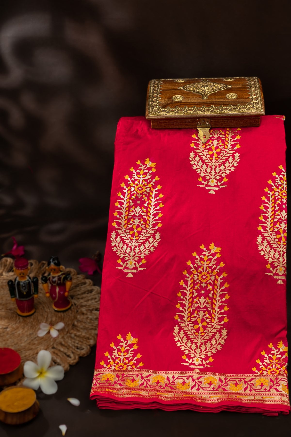 Banarasi Silk Red Saree